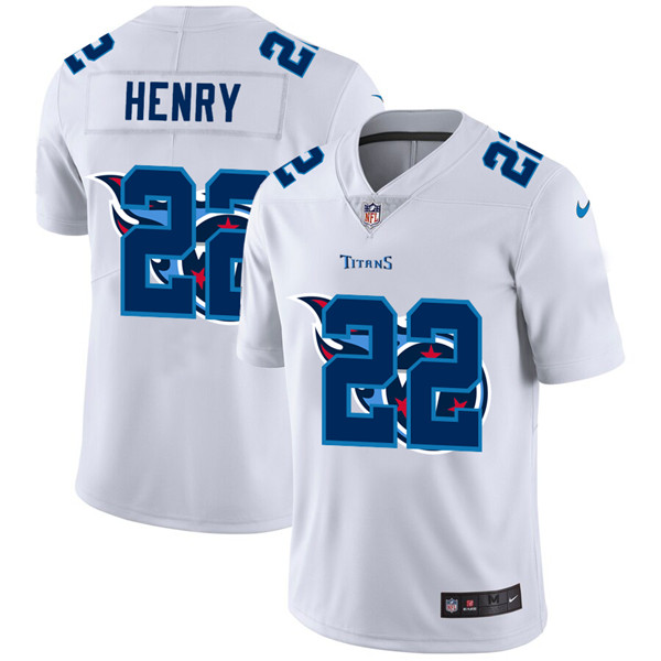 Men's Tennessee Titans #22 Derrick Henry White NFL Stitched Jersey Men's Tennessee Titans #22 Derrick Henry White NFL Stitched Jersey