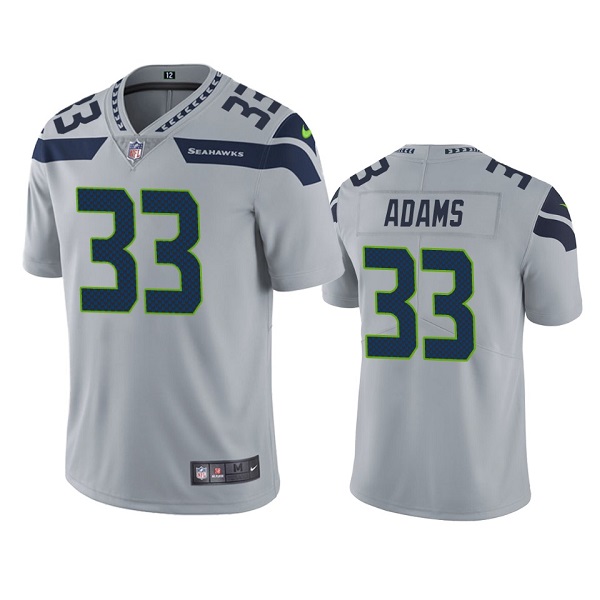 Men's Seattle Seahawks #33 Jamal Adams Grey NFL Vapor Untouchable Limited Stitched Jersey
