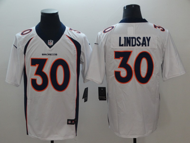 Men's Denver Broncos #30 Phillip Lindsay White Vapor Untouchable Limited Stitched NFL Jersey Men's Denver Broncos #30 Phillip Lindsay White Vapor Untouchable Limited Stitched NFL Jersey