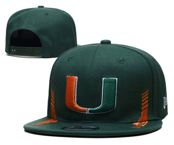 Miami (FL) Hurricanes Stitched Snapback Hats 002