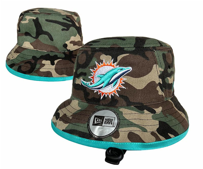 Miami Dolphins Salute To Service Stitched Bucket Fisherman Hats 0105