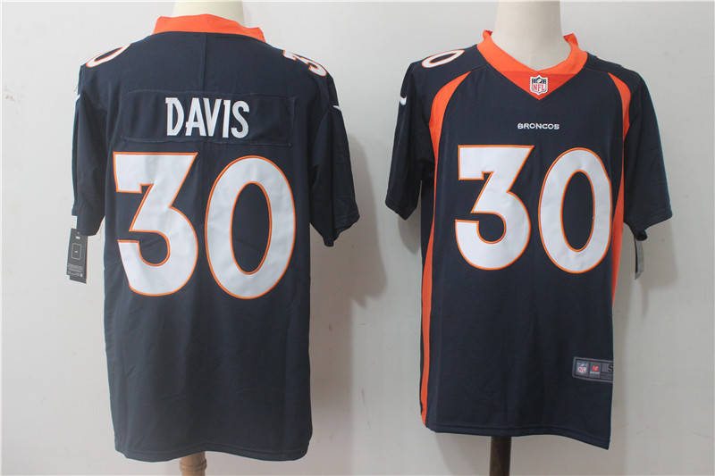 Men's Denver Broncos #30 Phillip Lindsay Navy Blue Vapor Untouchable Limited Stitched NFL Jersey