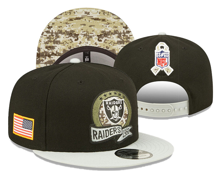 Las Vegas Raiders Salute To Service Stitched Snapback Hats 0146