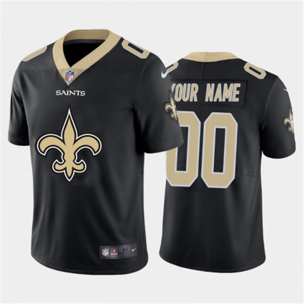 Men's New Orleans Saints ACTIVE PLAYER Custom Black 2020 Team Big Logo Limited Stitched NFL Jersey Men's New Orleans Saints ACTIVE PLAYER Custom Black 2020 Team Big Logo Limited Stitched NFL Jersey
