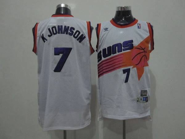 Suns #7 Kevin Johnson White Swingman Throwback Stitched NBA Jersey Suns #7 Kevin Johnson White Swingman Throwback Stitched NBA Jersey