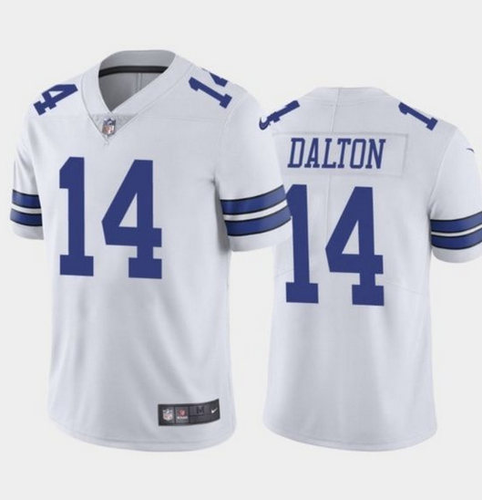 Men's Dallas Cowboys #14 Andy Dalton White NFL Vapor Untouchable Limited Stitched Jersey