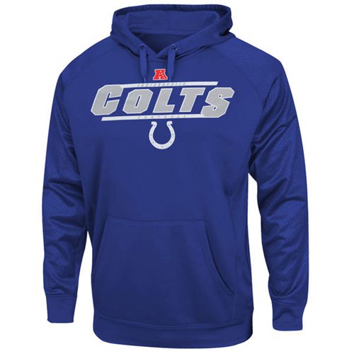 Men's Indianapolis Colts Royal Blue NFL Majestic Synthetic Hoodie
