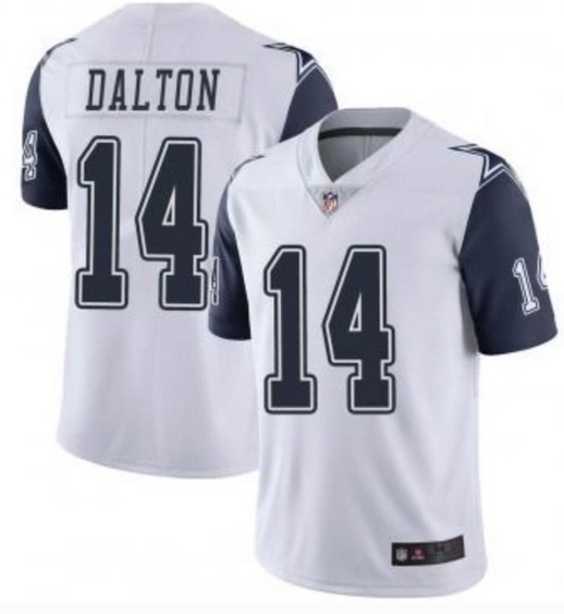 Men's Dallas Cowboys #14 Andy Dalton White NFL Color Rush Limited Stitched Jersey