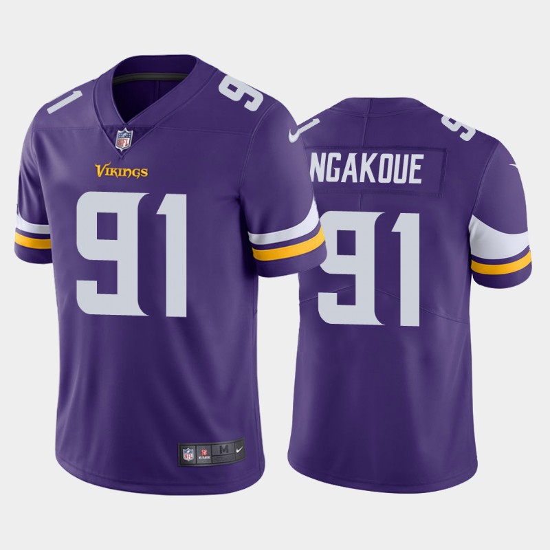 Men's Minnesota Vikings #91 Yannick Ngakoue Purple NFL Vapor Untouchable Limited Stitched Jersey Men's Minnesota Vikings #91 Yannick Ngakoue Purple NFL Vapor Untouchable Limited Stitched Jersey
