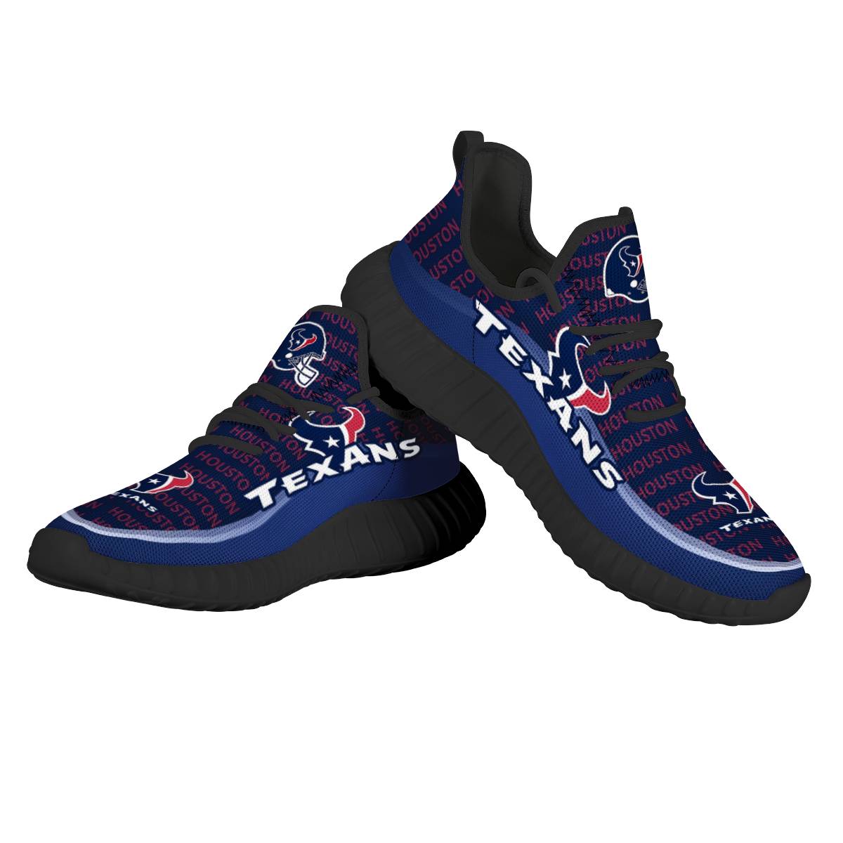 Men's Houston Texans Mesh Knit Sneakers/Shoes 001