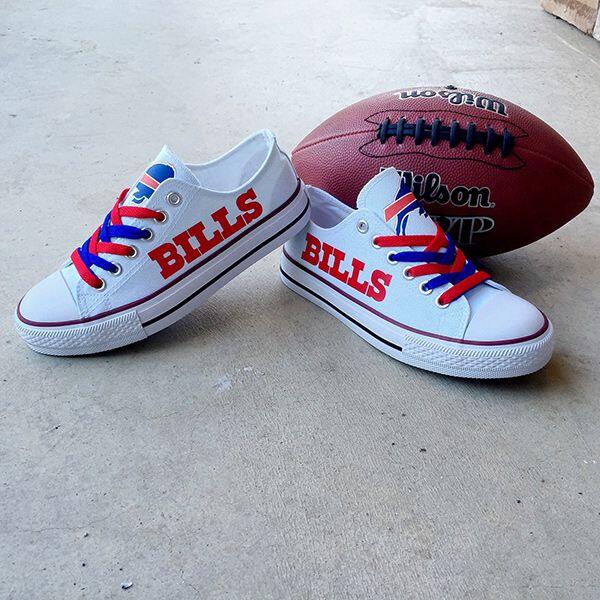 Women's Buffalo Bills Repeat Print Low Top Sneakers 002 Women's Buffalo Bills Repeat Print Low Top Sneakers 002