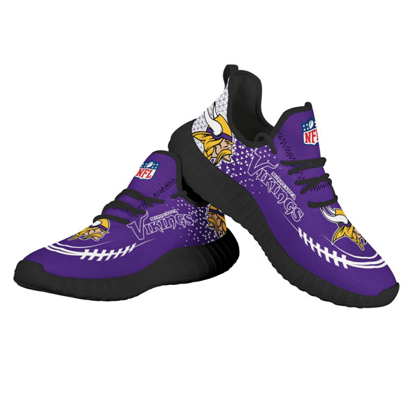 Men's Minnesota Vikings Mesh Knit Sneakers/Shoes 011 Men's Minnesota Vikings Mesh Knit Sneakers/Shoes 011
