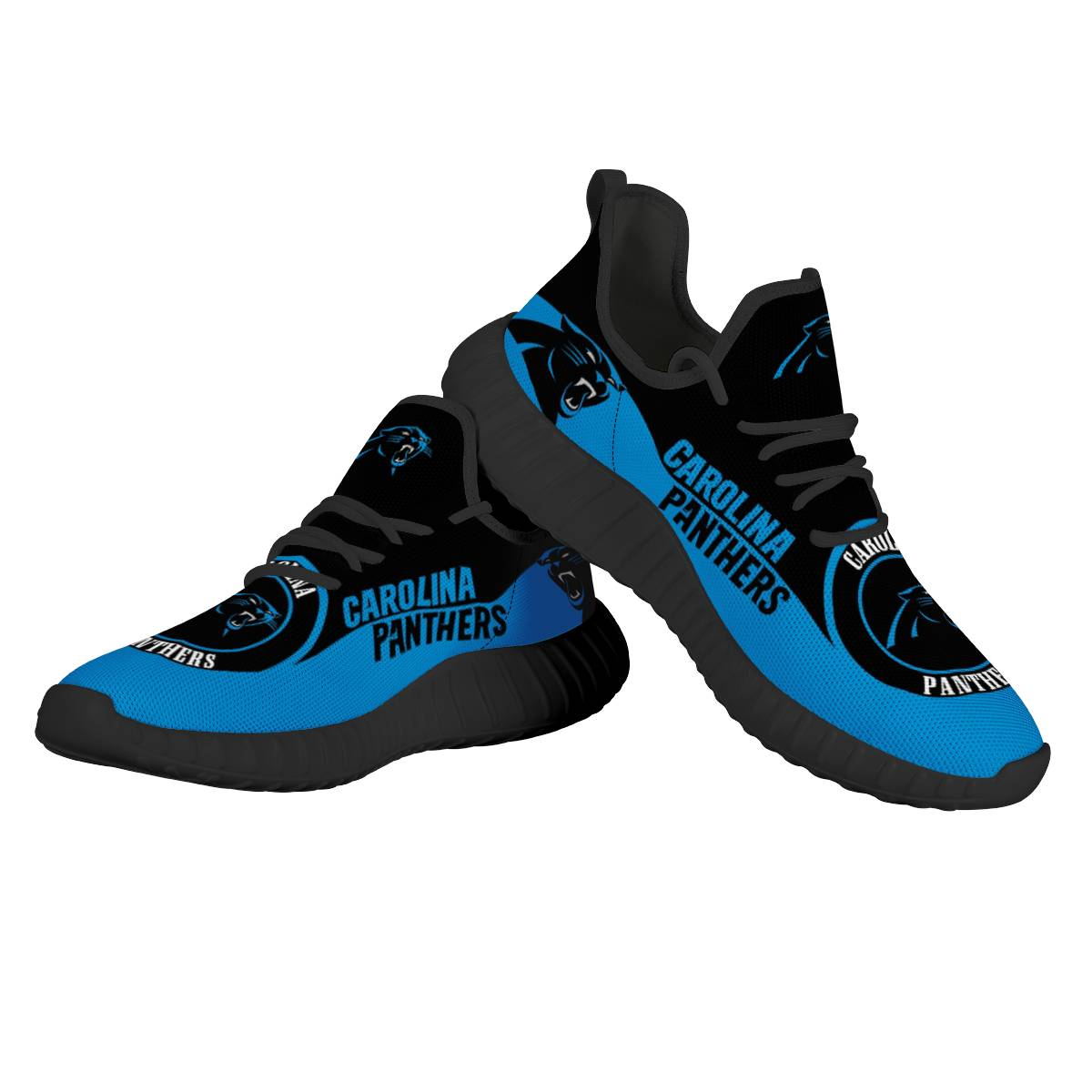 Men's Carolina Panthers Mesh Knit Sneakers/Shoes 003 Men's Carolina Panthers Mesh Knit Sneakers/Shoes 003