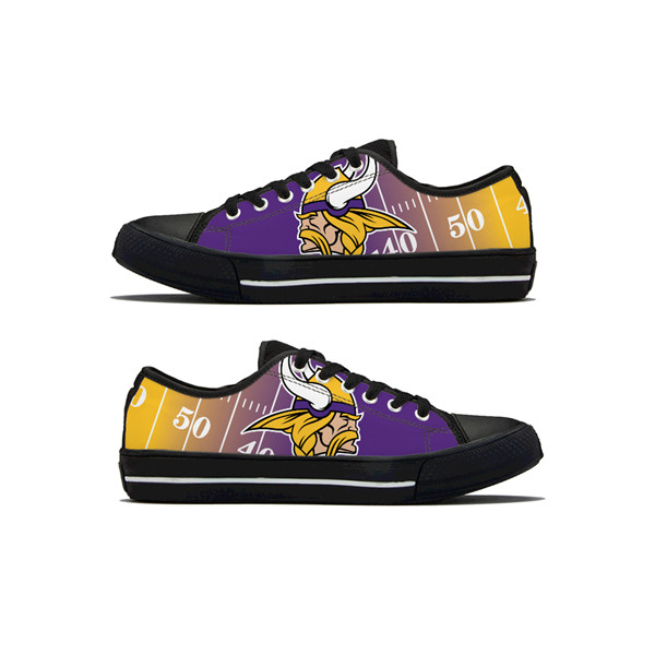 Men's Minnesota Vikings Low Top Canvas Sneakers 022