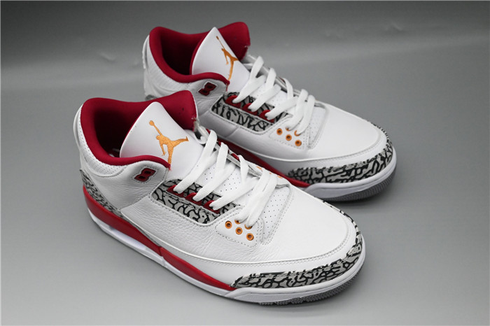 Men's Running weapon Air Jordan 3 White/Red Shoes 066
