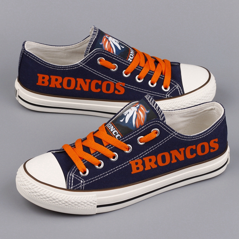 Women's Denver Broncos Repeat Print Low Top Sneakers 005