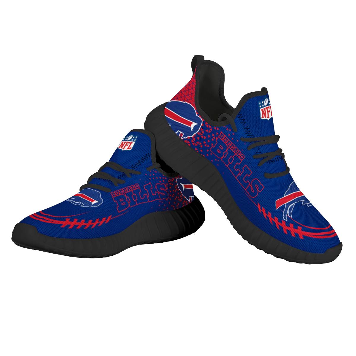 Women's Buffalo Bills Mesh Knit Sneakers/Shoes 003