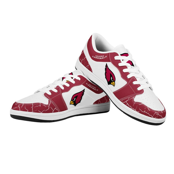 Men's Arizona Cardinals AJ Low Top Leather Sneakers 001