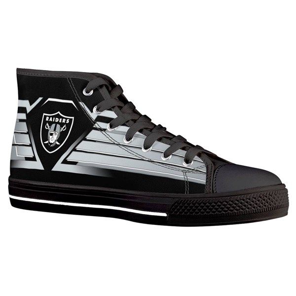 Men's Las Vegas Raiders High Top Canvas Sneakers 006