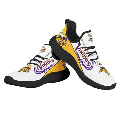 Women's Minnesota Vikings Mesh Knit Sneakers/Shoes 002