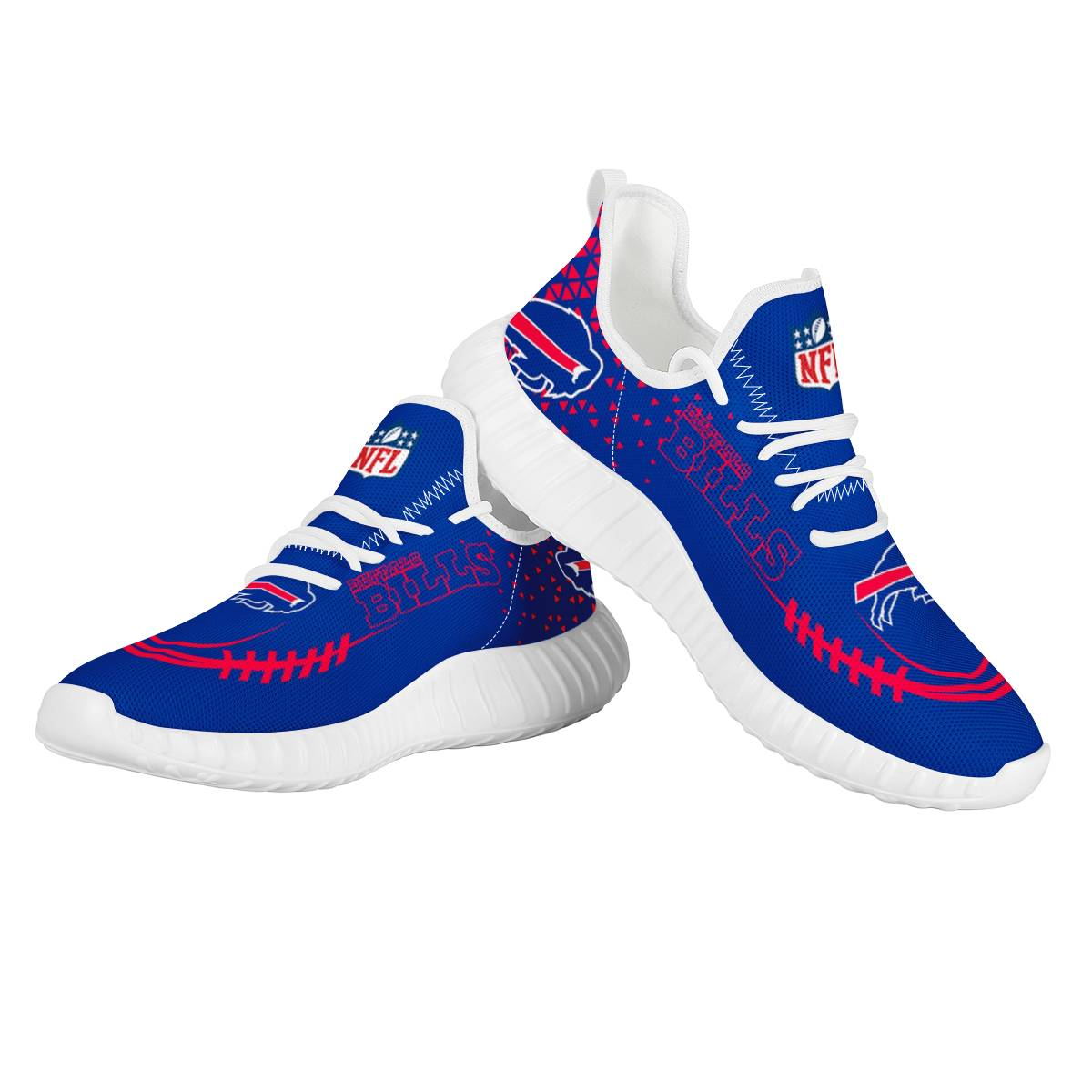 Women's Buffalo Bills Mesh Knit Sneakers/Shoes 008 Women's Buffalo Bills Mesh Knit Sneakers/Shoes 008