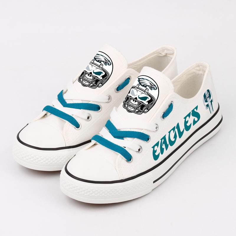 Women's Philadelphia Eagles Repeat Print Low Top Sneakers 004 Women's Philadelphia Eagles Repeat Print Low Top Sneakers 004