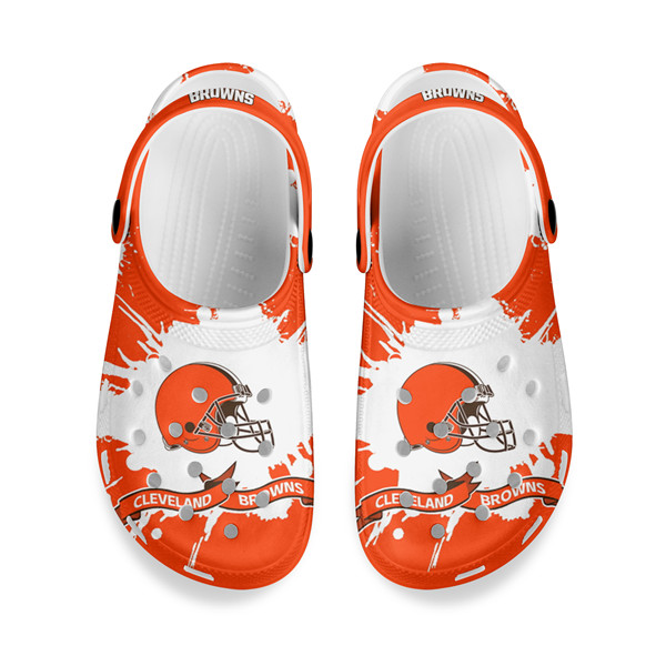 Women's Cleveland Browns Bayaband Clog Shoes 001 Women's Cleveland Browns Bayaband Clog Shoes 001