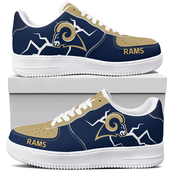 Men's  Los Angeles Rams Air Force 1 Sneakers 001