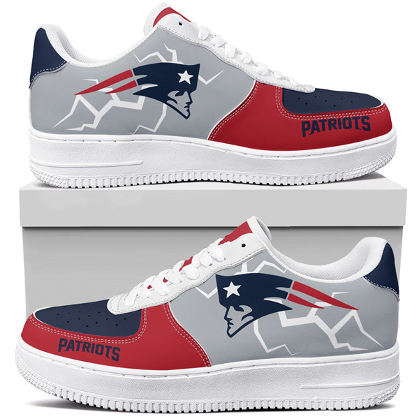 Women's New England Patriots Air Force 1 Sneakers 001 Women's New England Patriots Air Force 1 Sneakers 001