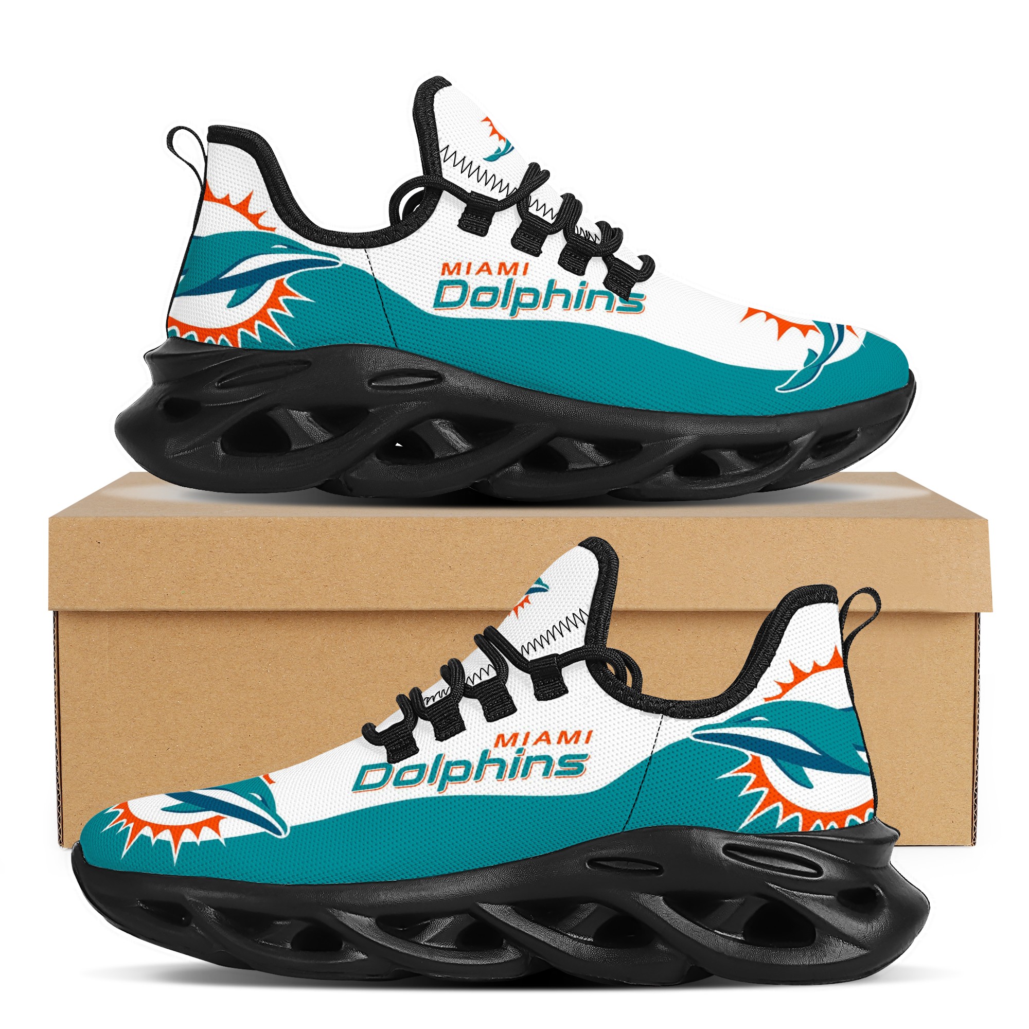 Men's Miami Dolphins Flex Control Sneakers 001