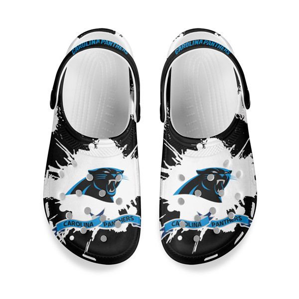 Men's Carolina Panthers Bayaband Clog Shoes 001 Men's Carolina Panthers Bayaband Clog Shoes 001