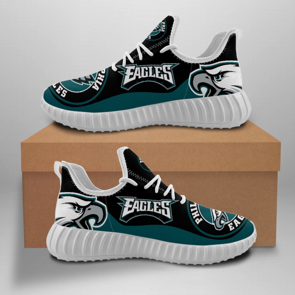 Women's Philadelphia Eagles Mesh Knit Sneakers/Shoes 005