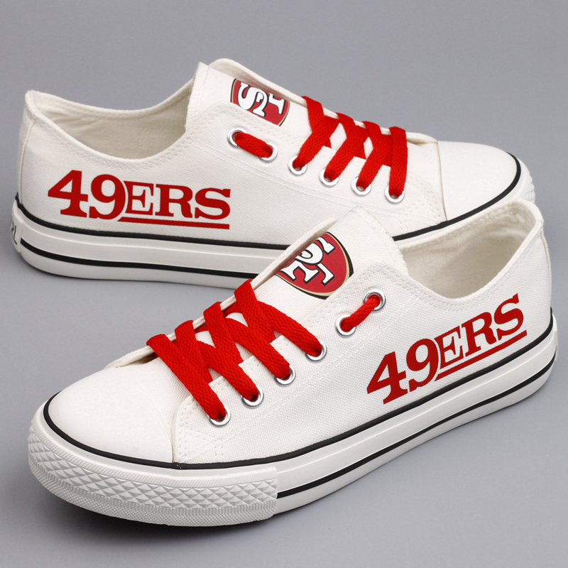 Women's San Francisco 49ers Repeat Print Low Top Sneakers 004