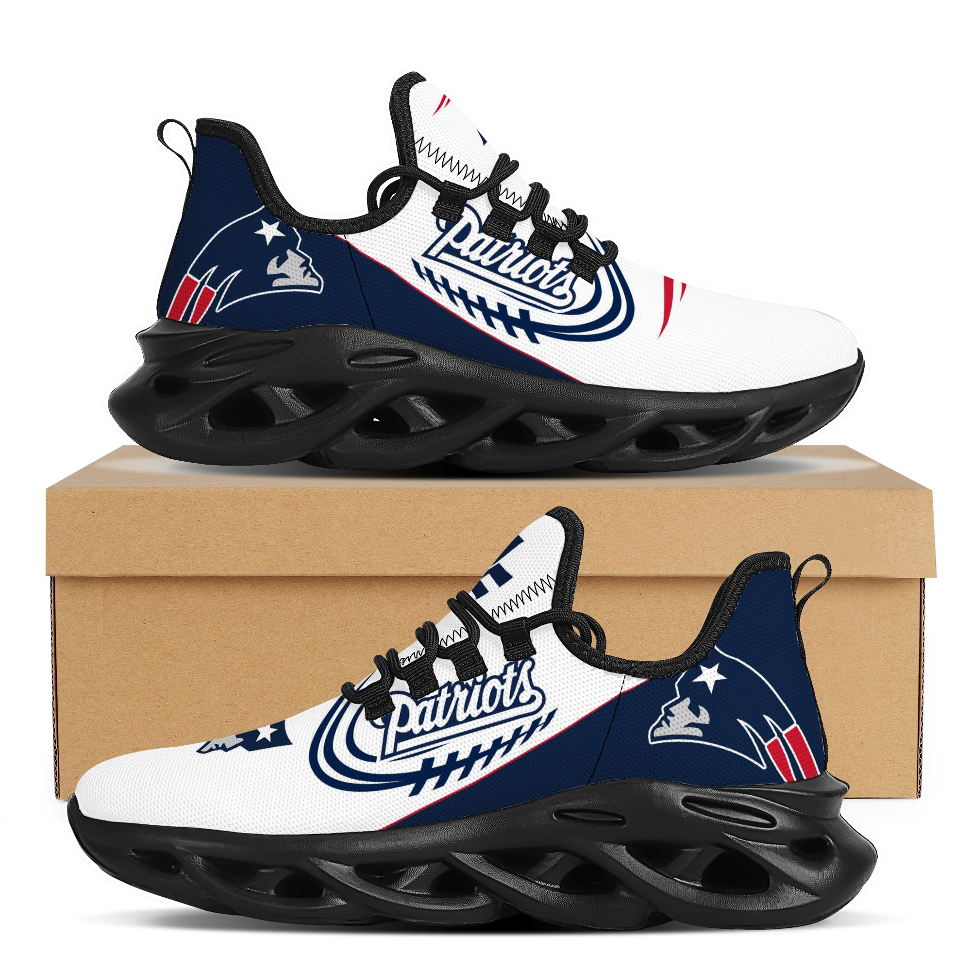 Women's New England Patriots Flex Control Sneakers 003