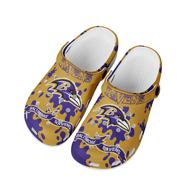 Women's Baltimore Ravens Bayaband Clog Shoes 002 Women's Baltimore Ravens Bayaband Clog Shoes 002