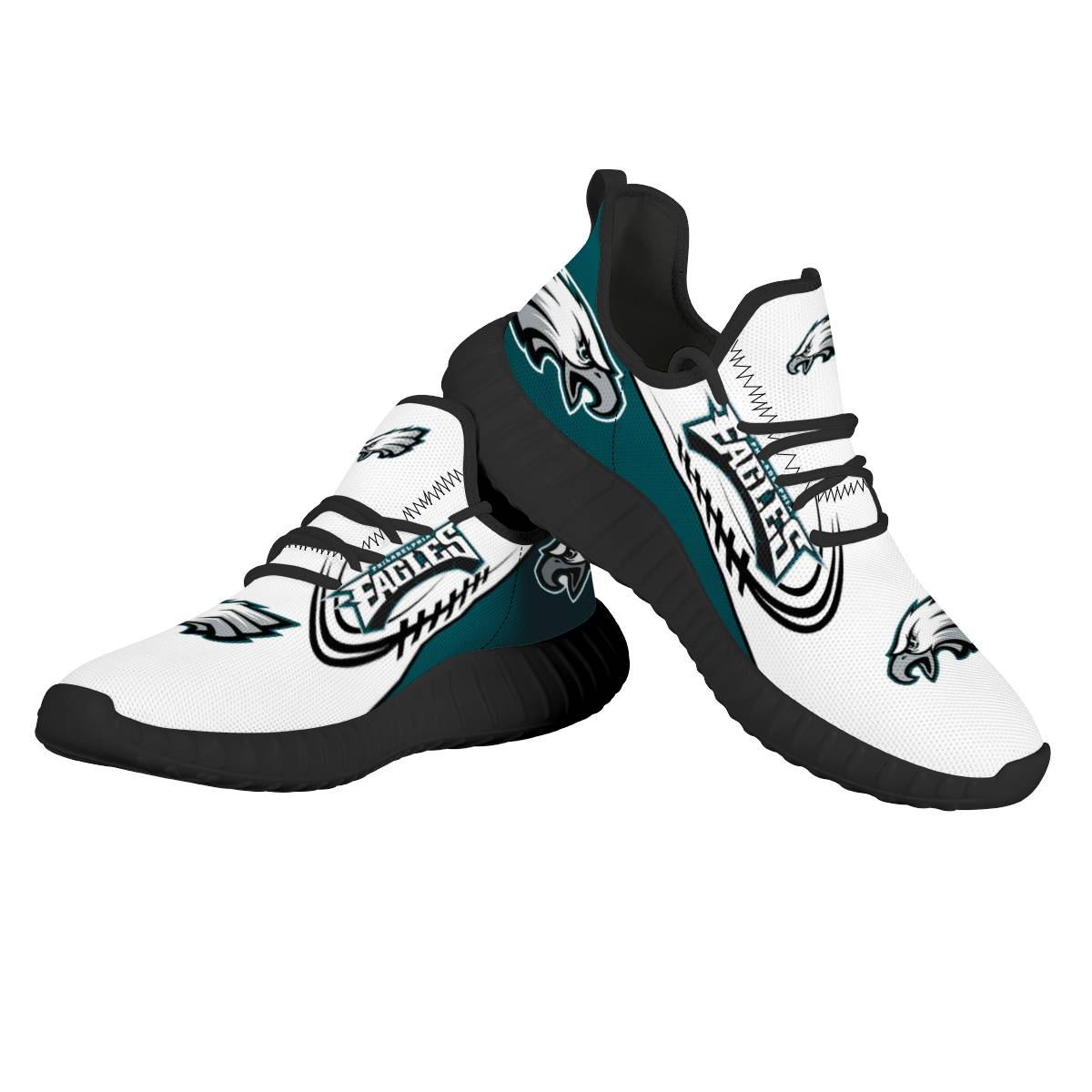 Women's Philadelphia Eagles Mesh Knit Sneakers/Shoes 011 Women's Philadelphia Eagles Mesh Knit Sneakers/Shoes 011