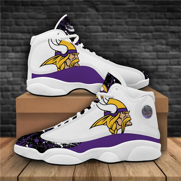 Men's Minnesota Vikings Limited Edition JD13 Sneakers 001 Men's Minnesota Vikings Limited Edition JD13 Sneakers 001