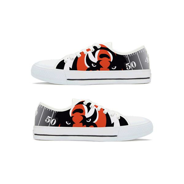 Men's Cincinnati Bengals Low Top Canvas Sneakers 004