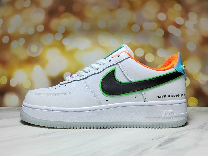 Women's Air Force 1 White/Orange Shoes 0170 Women's Air Force 1 White/Orange Shoes 0170
