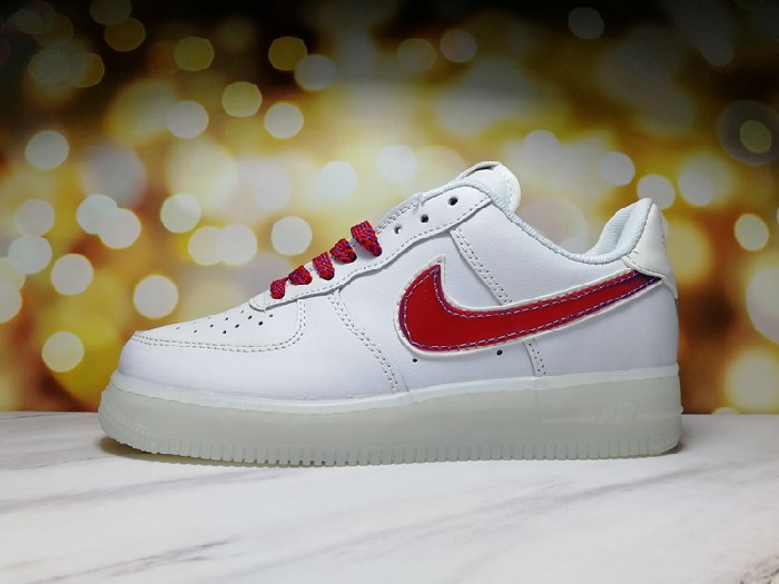 Women's Air Force 1 White/Red Shoes 0178 Women's Air Force 1 White/Red Shoes 0178