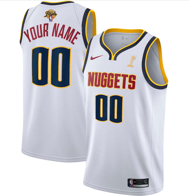 Men's Denver Nuggets Active Player Custom White 2023 Finals Champions Association Edition Stitched Basketball Jersey Men's Denver Nuggets Active Player Custom White 2023 Finals Champions Association Edition Stitched Basketball Jersey