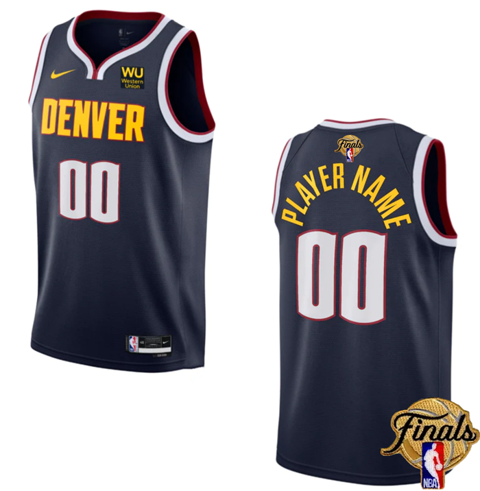 Denver Nuggets Customized Navy 2023 Finals Icon Edition With NO.6 Patch Stitched Jersey Denver Nuggets Customized Navy 2023 Finals Icon Edition With NO.6 Patch Stitched Jersey