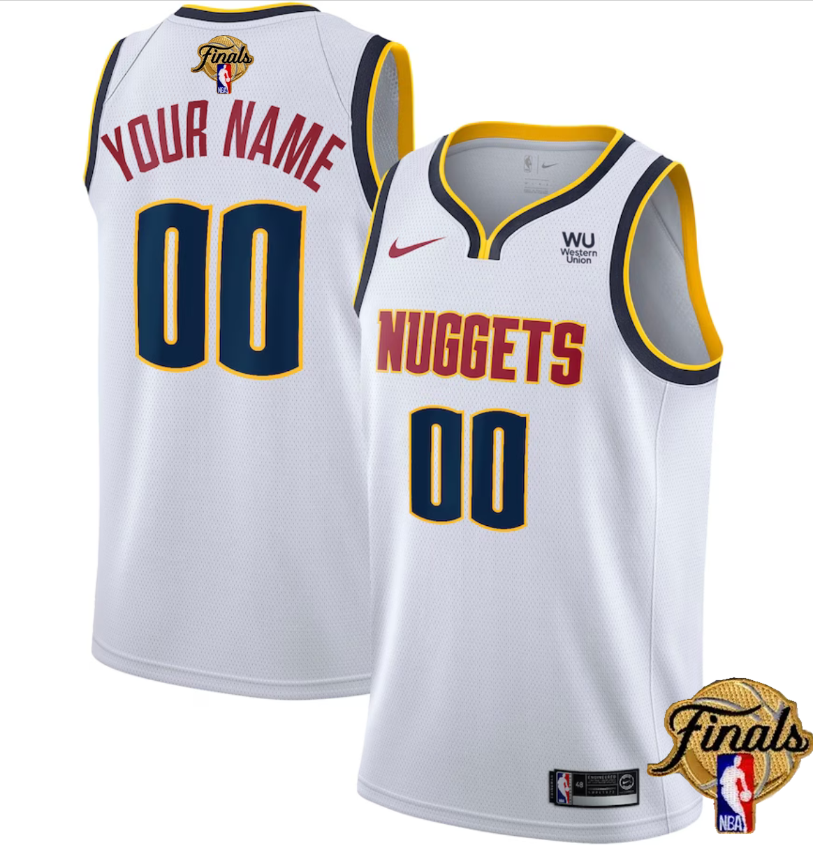 Men's Denver Nuggets Active Player Custom White 2023 Finals Association Edition Stitched Basketball Jersey Men's Denver Nuggets Active Player Custom White 2023 Finals Association Edition Stitched Basketball Jersey