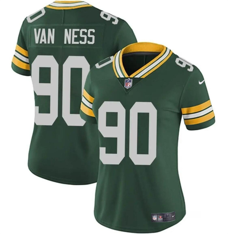 Women's Green Bay Packers #90 Lukas Van Ness Green Vapor Untouchable Limited Stitched Jersey(Run Small) Women's Green Bay Packers #90 Lukas Van Ness Green Vapor Untouchable Limited Stitched Jersey(Run Small)
