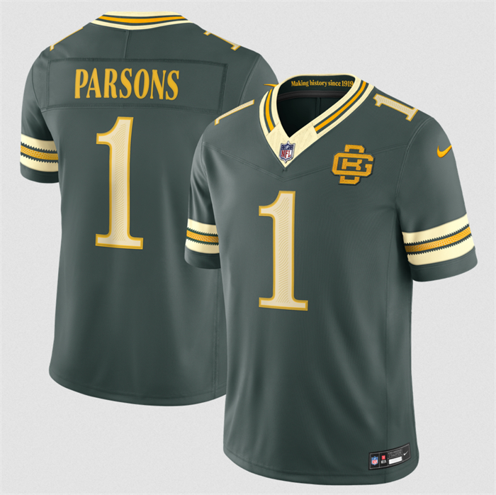 Youth Green Bay Packers ##1 Micah Parsons Dark Green 2026 Rivalries Collection Limited Stitched Jersey