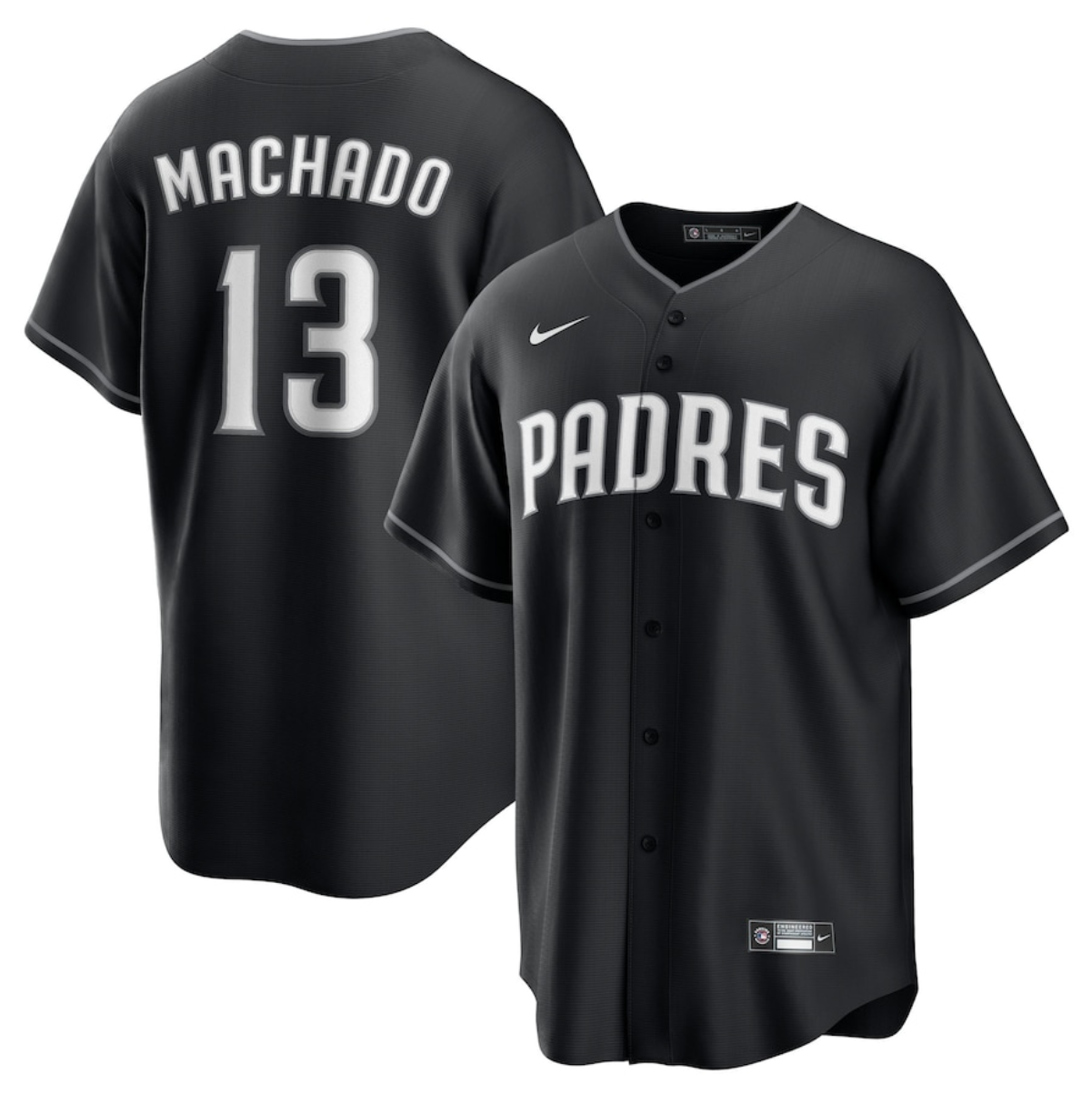 Men's San Diego Padres #13 Manny Machado Black Lights Out Limited Stitched Baseball Jersey Men's San Diego Padres #13 Manny Machado Black Lights Out Limited Stitched Baseball Jersey