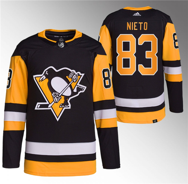 Men's Pittsburgh Penguins #83 Matt Nieto Black Stitched Jersey Men's Pittsburgh Penguins #83 Matt Nieto Black Stitched Jersey