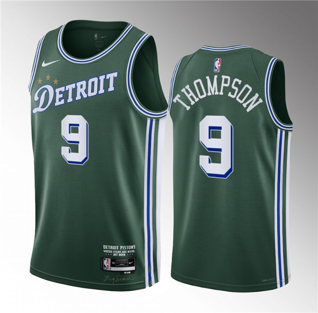 Men's Detroit Pistons #9 Ausar Thompson Green 2022/23 City Edition Stitched Basketball Jersey