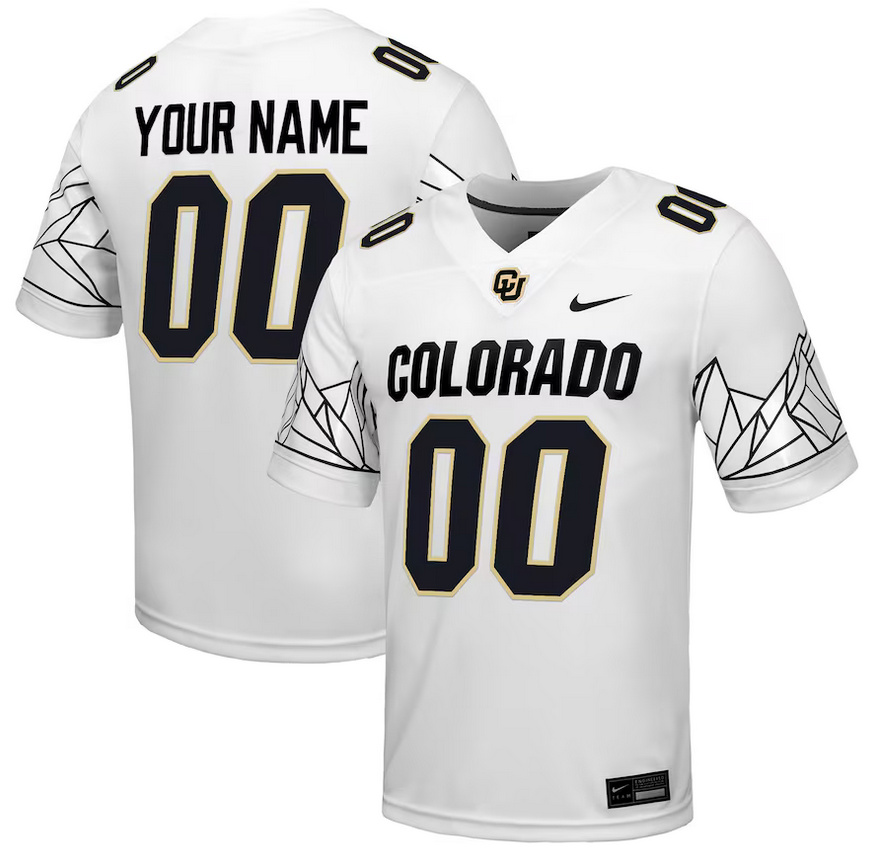 Men's Colorado Buffaloes Active Player Custom White Stitched Football Jersey