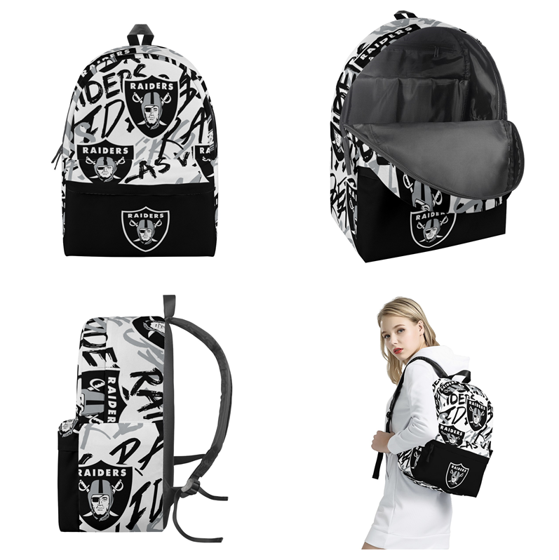 Las Vegas Raiders All Over Print Polyester Backpack 001